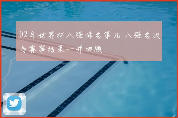 02年世界杯八强排名第几 八强名次与赛事结果一并回顾