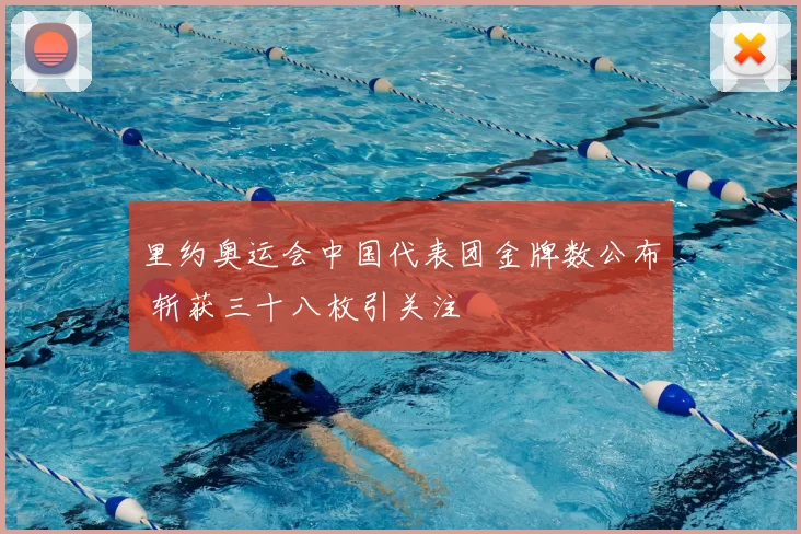 里约奥运会中国代表团金牌数公布 斩获三十八枚引关注